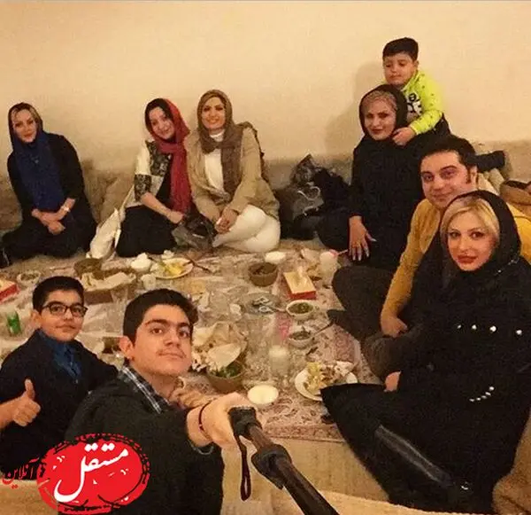 ضیافت شام ساده نیوشا ضیغمی و همسرش + عکس