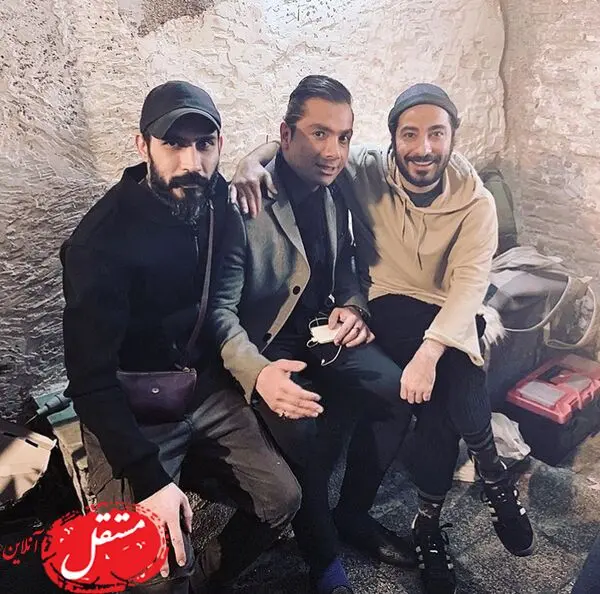 نوید محمدزاده در کنار بازیگر خط قرمز + عکس