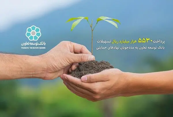 پرداخت 5530 میلیارد ریال
 تسهیلات بانک توسعه تعاون به مددجویان نهادهای حمایتی 
