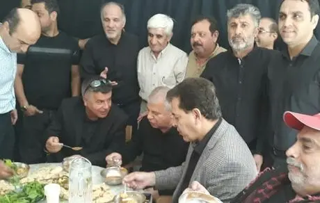 حضور پروین و اهالی فوتبال در عزاداری اربعین حسینی+ عکس