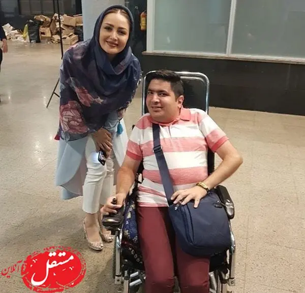 هوادار معلول خانم بازیگر + عکس