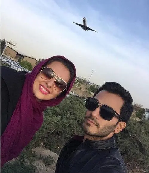 نفیسه روشن و برادرش + عکس