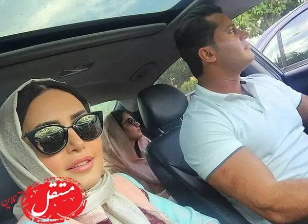 الناز شاکردوست در ماشین شیک برادرش + عکس