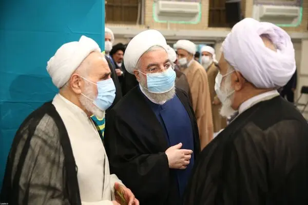 حضور حسن روحانی در دیدار با رهبر انقلاب + عکس