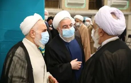 حضور حسن روحانی در دیدار با رهبر انقلاب + عکس