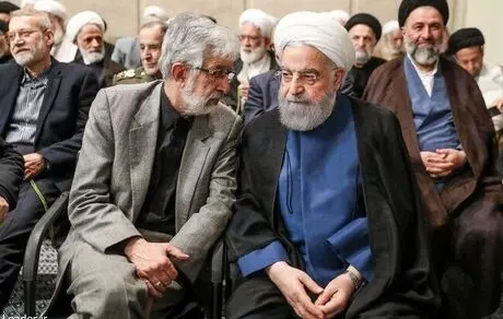 تصویری از همنشینی حسن روحانی و حداد عادل 