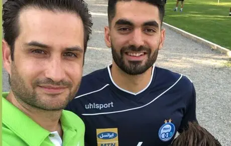 سلفی پویا امینی با فوتبالیست معروف + عکس