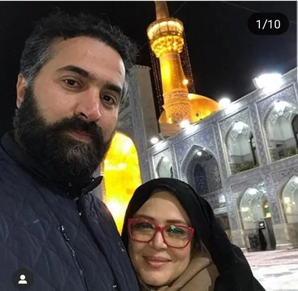 بهاره رهنما و حاجی در حرم امام رضا(ع)+ عکس