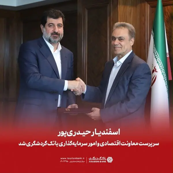 اسفندیار حیدری‌پور سرپرست معاونت اقتصادی و امور سرمایه‌گذاری بانک گردشگری شد

