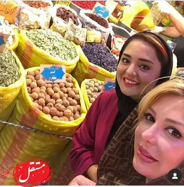 بازار گردی ستایش خانم با بازیگر معروف + عکس