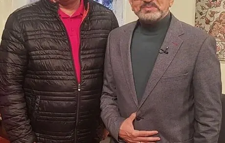 بازیگر مشهور در کنار مجری سیمای خانواده + عکس