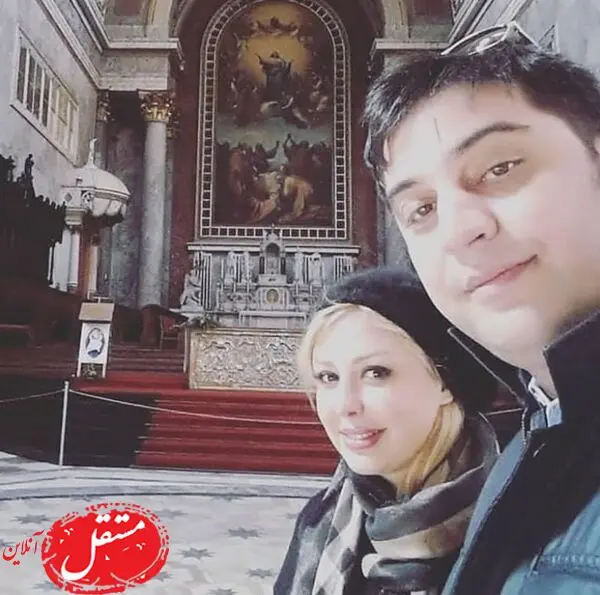 نیوشا ضیغمی و همسرش در یک کلیسا + عکس