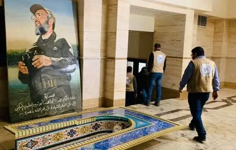 مرقد آیت الله حکیم پس از آشوب های نجف + عکس