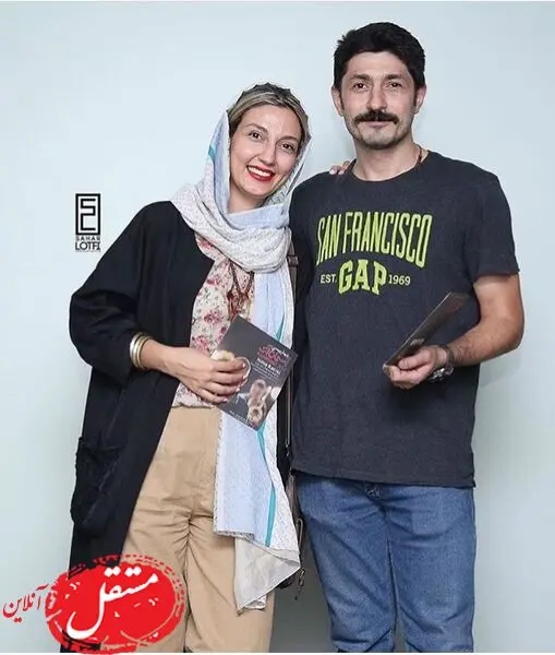 حدیپ میر امینی در کنار همسرشون + عکس