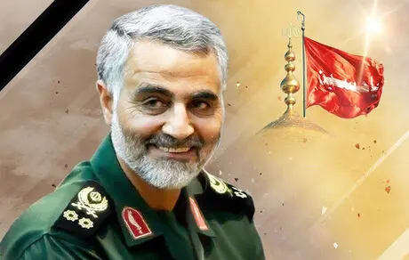 تصویری زیبا از سنگ مزار جدید شهید سلیمانی