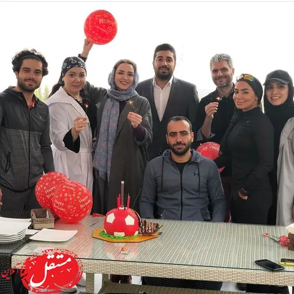 بهنوش طباطبایی در تولد مربی اش + عکس