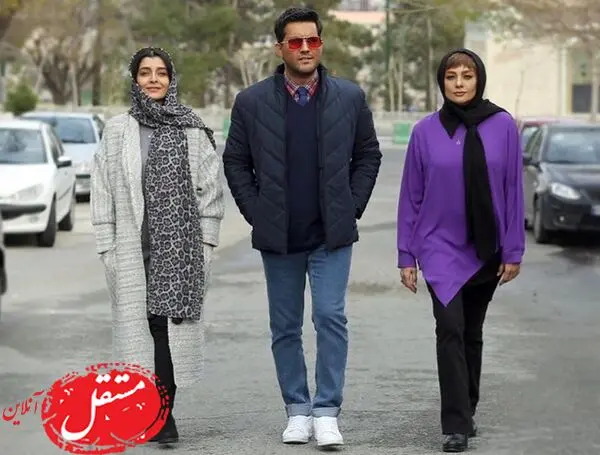 قدم زدن حامد بهداد با زن و خواهرزنش + عکس