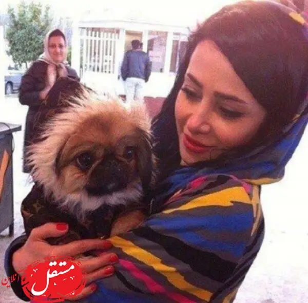 الناز حبیبی و سگ با نمکش + عکس