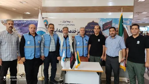 برپایی میز خدمت بیمه ایران در مرز خسروی

