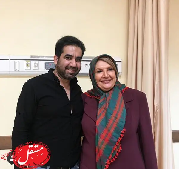 شهین تسلیمی و یکی از عوامل فیلمش + عکس