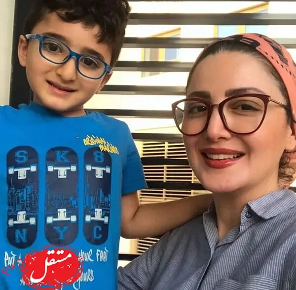ست مادر فرزندی خانم بازیگر و پسرش + عکس