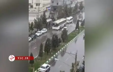 برف شدید مشهد در آستانه بهار