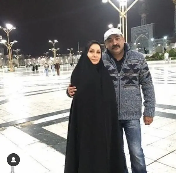 آقای بازیگر و همسر بازیگرش در حرم امام رضا(ع)+ عکس