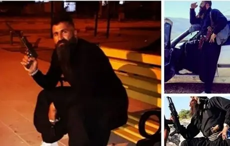 عکس گنده لات فضای مجازی / مرد کرمانشاهی تا دندان همیشه مسلح بود