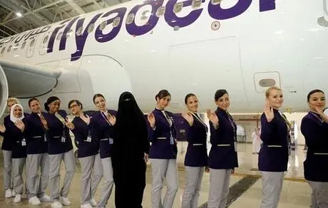 استفاده از خلبان و خدمه پروازی  زن در نخستین پرواز در عربستان