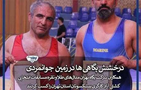 دو مدال طلا و نقره بر گردن 
همکاران پگاهی