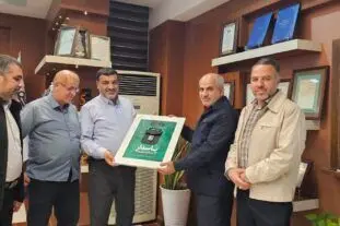 دیدار فرمانده حوزه مقاومت بسیج شهید بقایی با مهندس محمدی مدیر عامل شرکت فولاد اکسین خوزستان