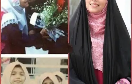 خانم مجری بازیگوش در کودکی + عکس