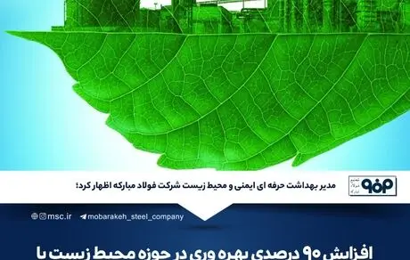 طرح تحول دیجیتال فولاد مبارکه شاه کلید بحث مصارف انرژی، منابع و حفظ محیط زیست است