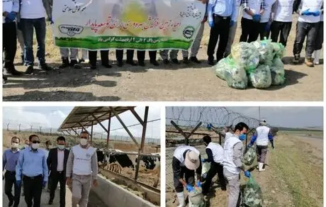 پاکسازی اراضی استان  توسط کشت و صنعت پگاه همدان