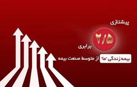 پیشتازی 2.5 برابری بیمه زندگی ما از متوسط صنعت بیمه