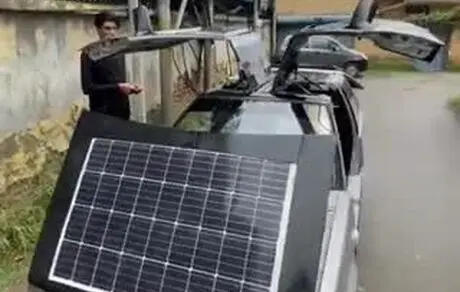معلم هندی اتومبیل خورشیدی ساخت