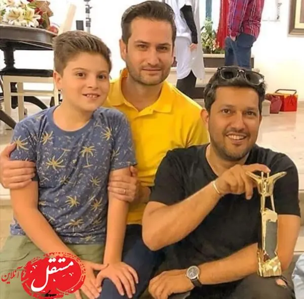 حامد بهداد در کنار پویا امینی و پسرش + عکس