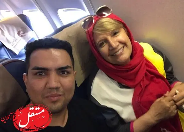 اتفاقی عجیب در هواپیما برای خانم بازیگر + عکی