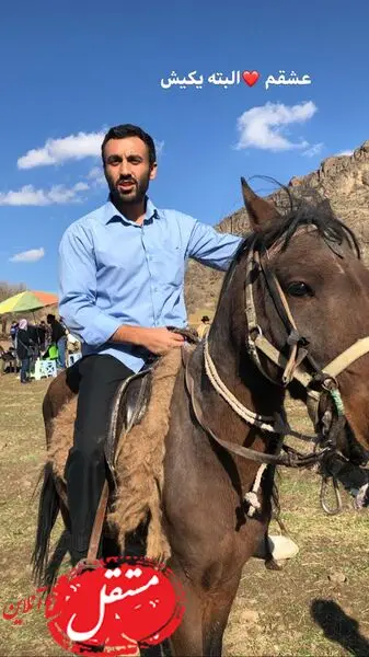 اسب سواری پسر بازیگر معروف + عکس