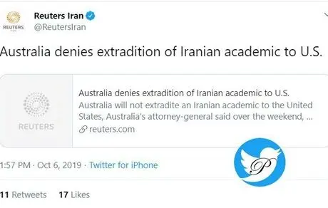 متهم بازداشت شده ایرانی به آمریکا استرداد نمی‌شود