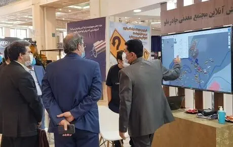 پخش زنده عملیات معدنکاران مجتمع معدنی چادرملو در نمایشگاه ماینکس تهران