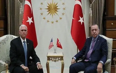 اردوغان با پنس ملاقات کرد