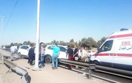 تشنج راننده تهرانی در اتوبان فاجعه بار شد + عکس 