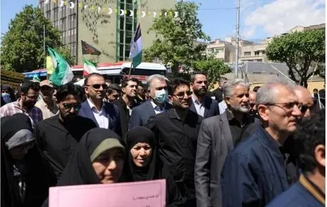 حضور مدیرعامل بانک دی در راهپیمایی روز قدس