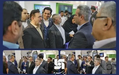 بازدید رئیس هیات مدیره و مدیرعامل سازمان منطقه آزاد قشم از غرفه بیمه سرمد