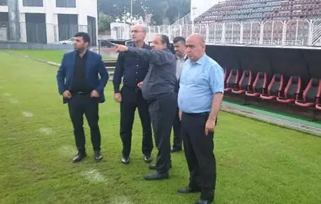 بازدید مدیران سازمان لیگ و فدراسیون از ورزشگاه وطنی