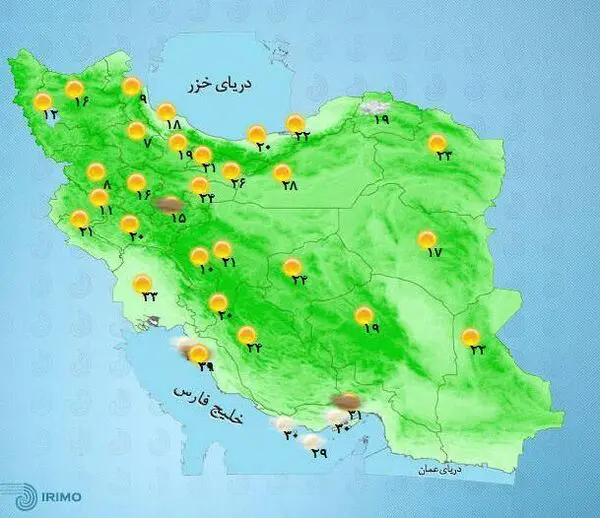 هواشناسی؛ رگبار باران، وزش باد شدید و خیزش گردوخاک در راه برخی استان های کشور