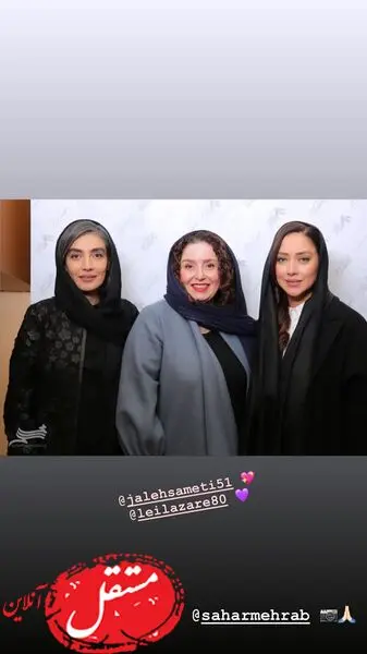 ژاله صامتی در کنار دوستان هنرمندش + عکس
