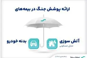 ارائه پوشش جنگ در بیمه‌های آتش‌سوزی و بدنه بیمه سینا