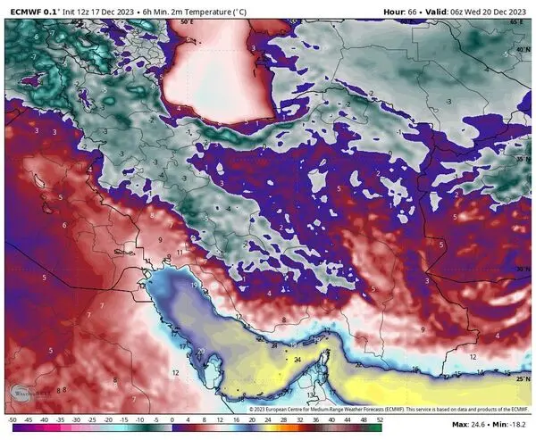 یخبندان در شب‌های ایران!